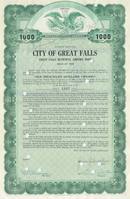 City of Great Falls Municipal Airport Bond 1938