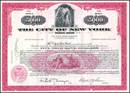 City of New York Municipal $5,000 Bond - Indian Chief vignette