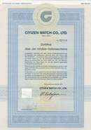 Citizen Watch Certificate in German