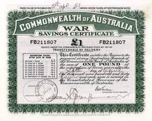 Commonwealth of Australia WWII Savings Certificate 1944