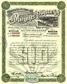 Compania Petrolera Margenes del Panuco, S.A. 1917 - Mexico