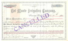 Del Monte Irrigation Company 1897-1901 - Pomona, California