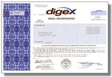 Digex Internet Hosting Service Stock Certificate