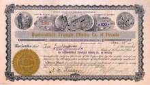 Diamondfield Triangle Mining Company of Nevada - 1907 signed by M. J. Monnette
