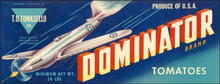 Dominator Brand Tomatoes Label