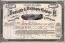 Dunleith & Dubuque Bridge Company 1873 - Train on Bridge Vignette