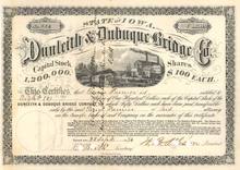 Dunleith & Dubuque Bridge Company 1874 - Iowa