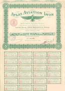 Early French Aviation Stock Certificate 1918