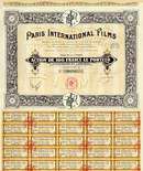 Paris International Films Stock Certificate 1927 - Silent Movies
