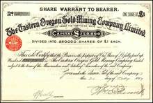 Eastern Oregon Gold Mining Company 1889