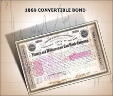 Elmira and Williamsport Rail Road Company 1860 EARLY CONVERTIBLE BOND