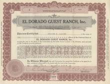 El Dorado Guest Ranch, Inc 1929