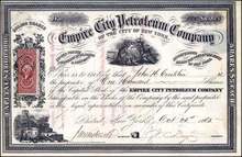 Empire City Petroleum Company 1865 - New York