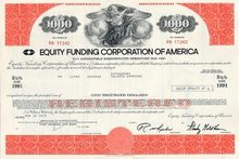 Equity Funding Bond $1,000 Huge Wall Street Scandal 1970s