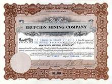 Erupcion Mining Company 1926 - New Mexico