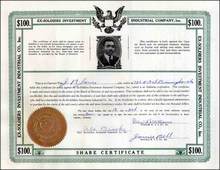 Ex-Soldiers Investment Industrial Company, Inc. 1927 - Black Soldiers Investment Company
