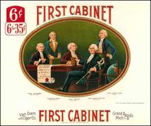 First Cabinet Cigar Label