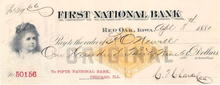 First National Bank of Iowa 1881 - Red Oak, Iowa