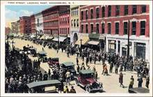 Ford Street Ogdensburg, New York Post Card 1920's
