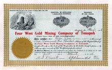 Four West Gold Mining Company of Tonopah 1906 - Territory of Arizona