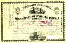 Philadelphia City Passenger Railroad 1890's - Horse drawn street car vignette