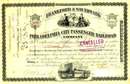 Philadelphia City Passenger Railroad 1890's - Horse drawn street car vignette