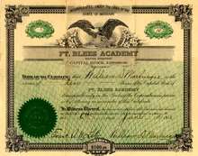 Ft. Blees Academy - Macon, Missouri - 1913