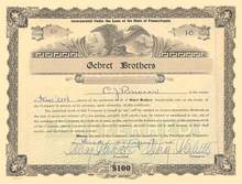 Gehret Brothers - Pennsylvania 1925