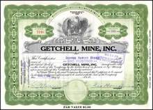 Getchell Mine, Inc. issued to and signed by George Wingfield and George Hewitt Myers 1946