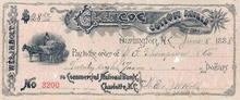 Glencoe Cotton Mills Check 1888-1890