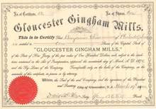 Gloucester Gingham Mills 1904