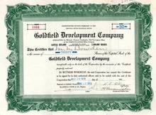 Goldfield Development Company 1919 - Esmeralda. Goldfield, Nevada