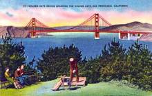 Golden Gate Bridge Postcard