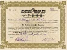 Goodyear Tire and Rubber Service Pin Association 1925