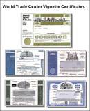 Historic 5 Certificate Package of New York Skyline and World Trade Center Vignettes