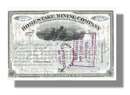 Homestake Mining Company signed by Founder - Dakota Territory 1887