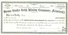 Home Stake Gold Mining Company - Montana Terrotory