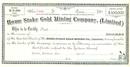 Home Stake Gold Mining Company - Montana Terrotory
