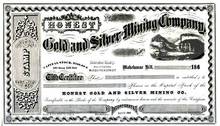 Honest Gold and Silver Mining Company 1864 - Calaveras County, California