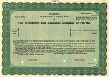 Investment and Securities Company of Florida