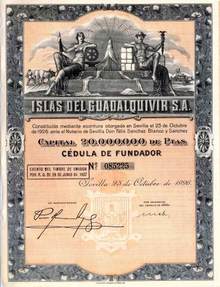 Islas Del Guadalquivir S.A. 1926 - Southern Spain
