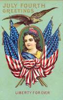 July Fourth Greetings Liberty Forever