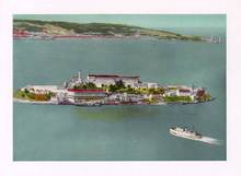 Jumbo Postcard from Alcatraz Island, San Francisco Bay, California