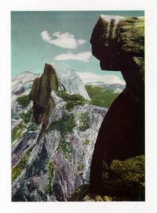 Jumbo Postcard from the Half Dome from Glacier Point, Yosemite National Park, California