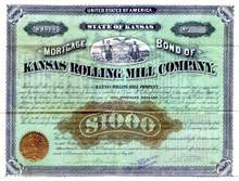 Kansas Rolling Mill Company 1879 - Signed by Dan Parmelee Eells