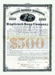 Kopitzsch Soap Company 1892 - Schulykill, Pennsylvania