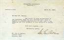 Letter signed by the President of Princeton University