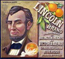 Lincoln Brand Sunkist Citrus Label - Abe Lincoln Image