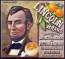 Lincoln Brand Sunkist Citrus Label - Abe Lincoln Image