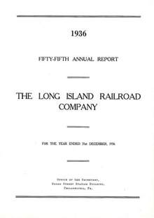Long Island Rail Road Company Annual Report 1936
